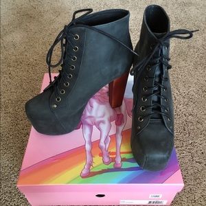 Black Jeffrey Campbell Lita Bootie Size 8
