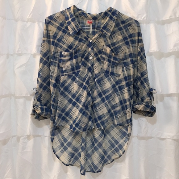 Free People Plaid Blouse | Small