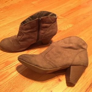 Brown ankle booties