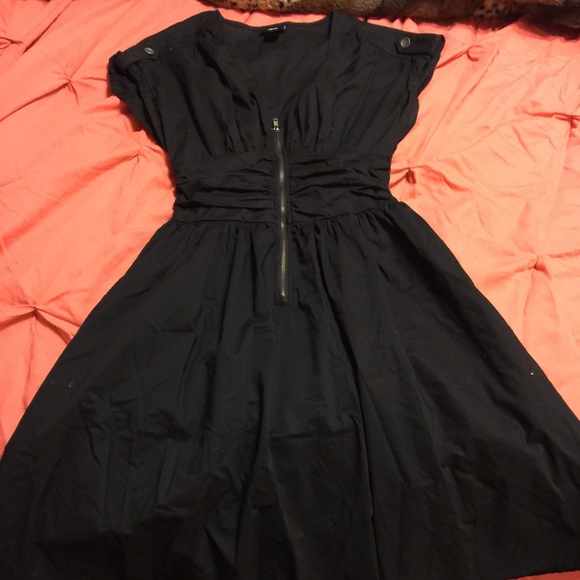 Black, cotton H&M mini dress