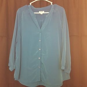 Silky Teal Blouse