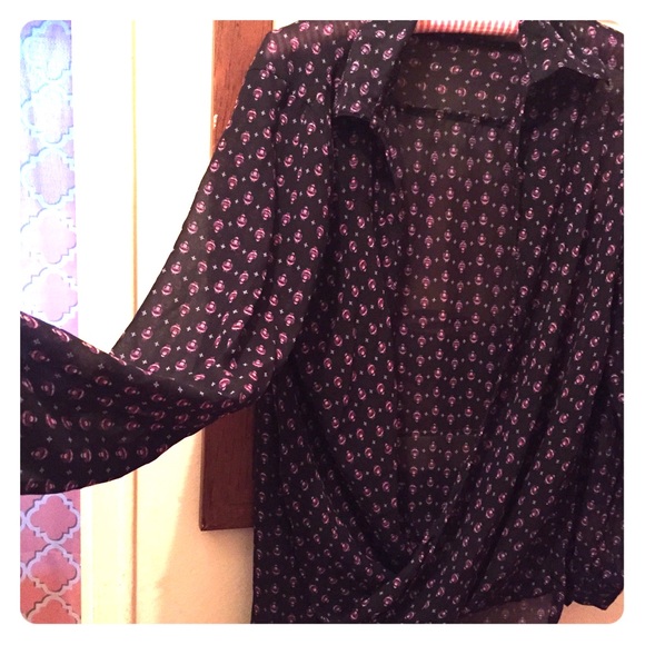 Clear, floral blouse