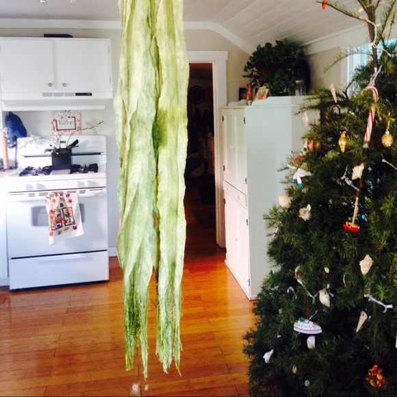 Lime green scarf