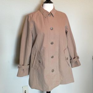 NWT Coldwater Creek Tan Safari Trench Coat
