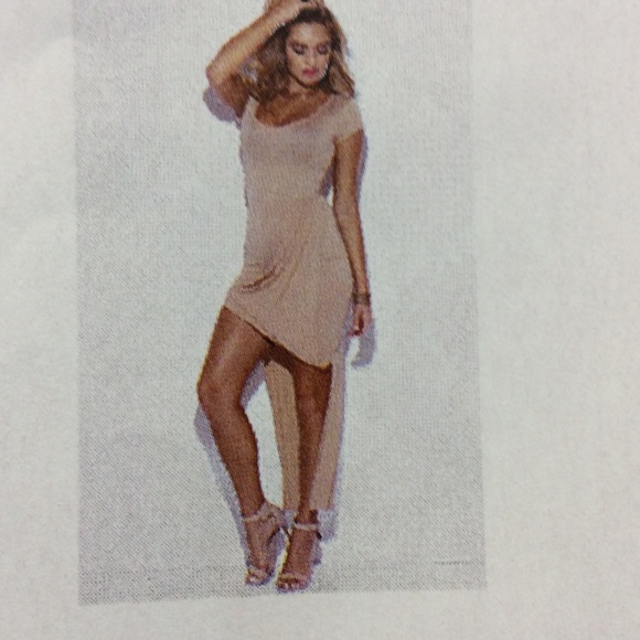 BEIGE GRECIAN HI LO SEXY DRESS. SOLD❤️😊 - Picture 4 of 4