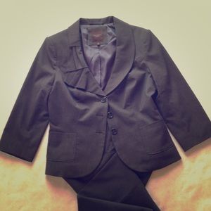 Limited gray pinstripe suit
