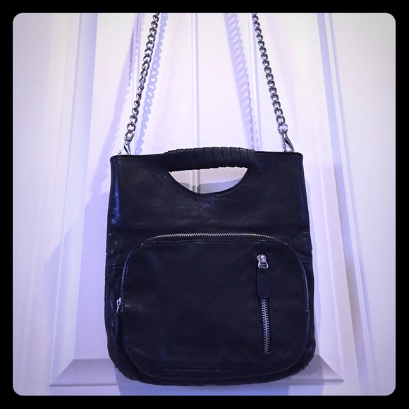 BCBGMaxazria Black Leather Crossbody