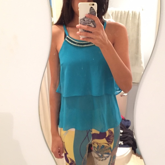 NWOT Turquoise Tank Top - Picture 4 of 4