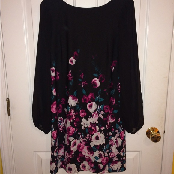 Long sleeved black dress