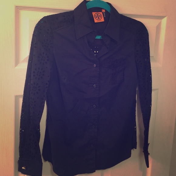 Navy Blue Tory Burch Blouse NWT