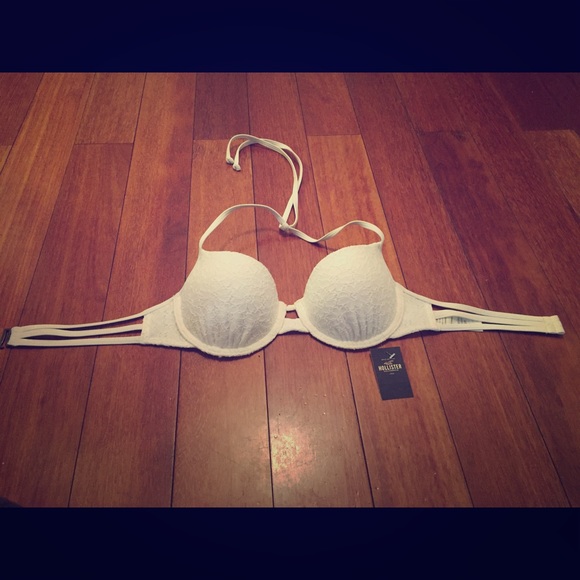 NWT White Lace Pushup Hollister Bikini Top