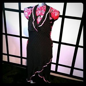 Pinstriped Cocktail Dress