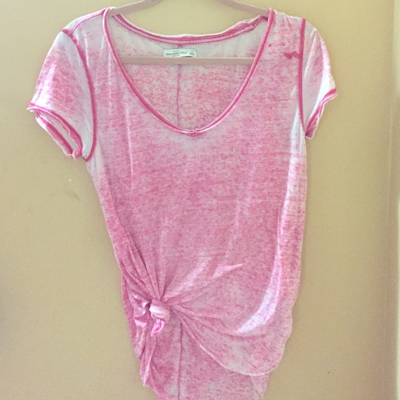 😍Tye dyed pink&white top: Abercrombie & Fitch