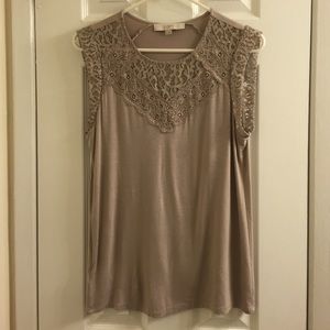 Ann Taylor's Loft Light Brown Shirt