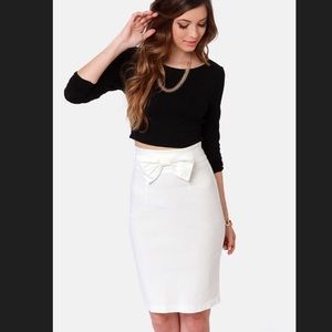 Ivory Pencil Skirt
