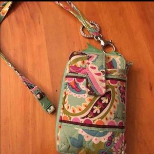 Vera Bradley lanyard & phone wallet