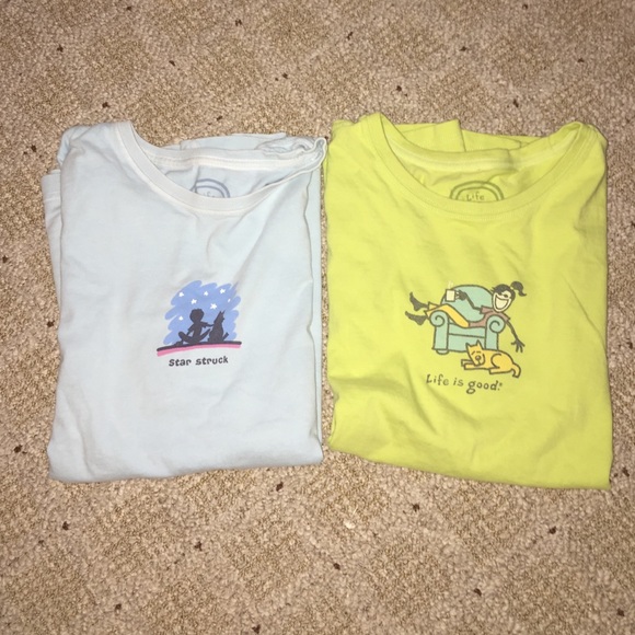 Two life is good shirts