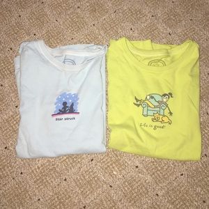 Two life is good shirts
