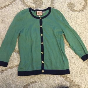 Juicy Couture Green Cardigan with Gold Buttons