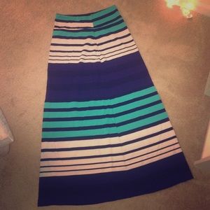 Stripe maxi skirt