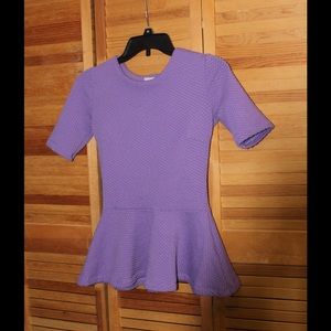 H&M purple peplum shirt