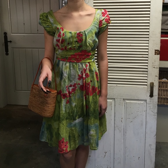 Floral Monet "Field of  Poppi's " Style dress