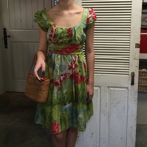 Floral Monet "Field of  Poppi's " Style dress