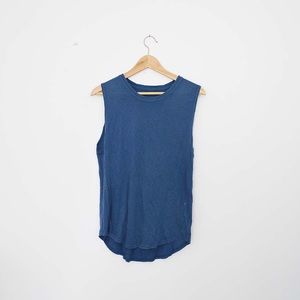 Crazy Comfy Loose Blue Crew Tank