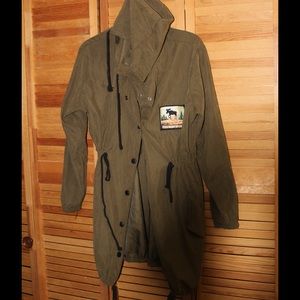 Olive anaronak rain jacket