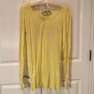 Buffalo yellow sheer top
