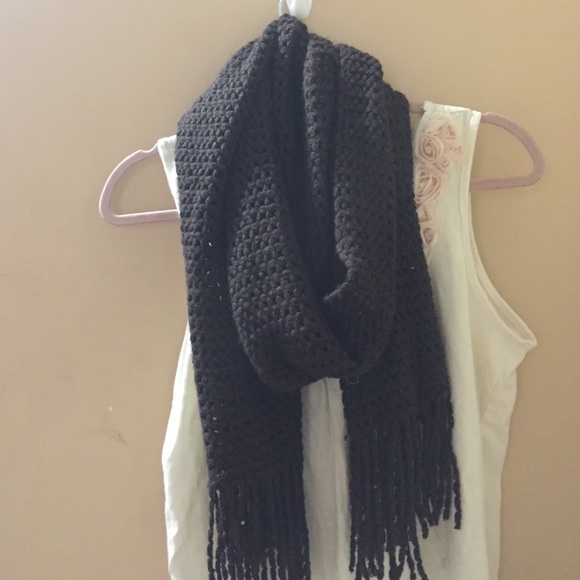 Brown two sided scarf.
