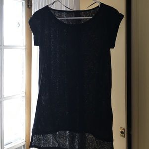 semi sheer black top