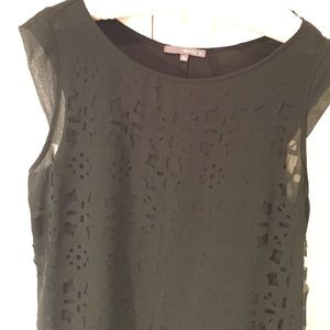 Black cut out design shirt