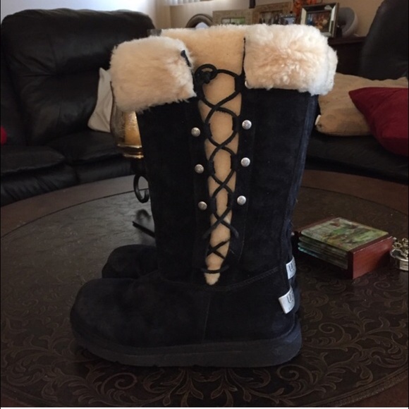 Ugg shearling lace up boots