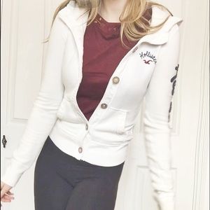 HOLLISTER White button up jacket.