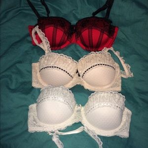 set of 3 h and m bras