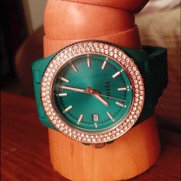 Custom Made Turquoise Fossil Watch