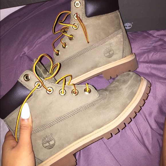 olive green timbs womens