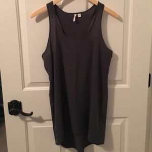 Gray silky tunic