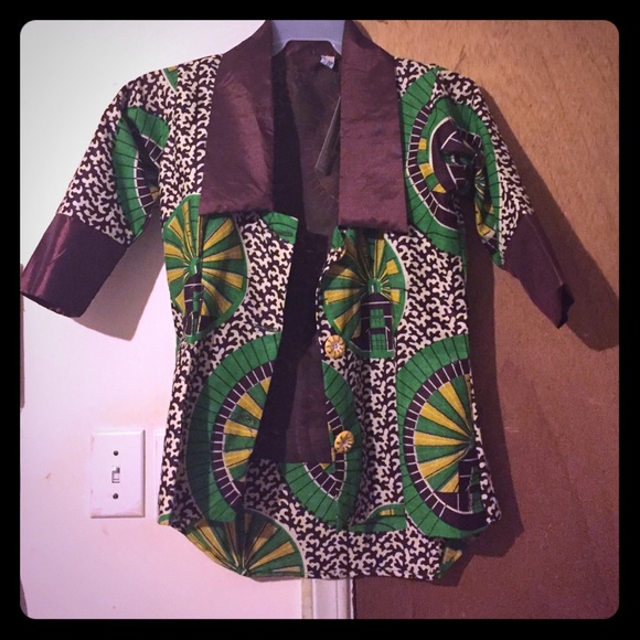 African Print Blazer
