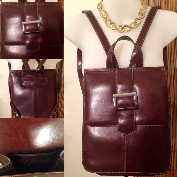 Vintage Faux Leather "Clueless" Backpack Purse