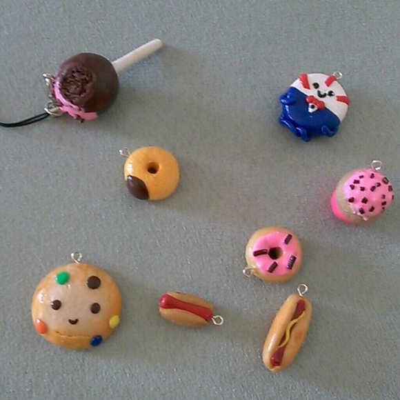 Polymer clay charms