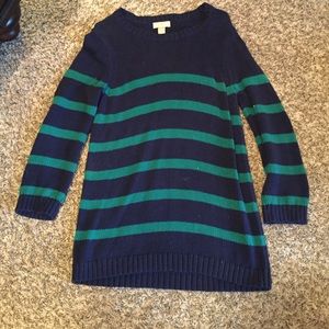 Navy and Green sweater