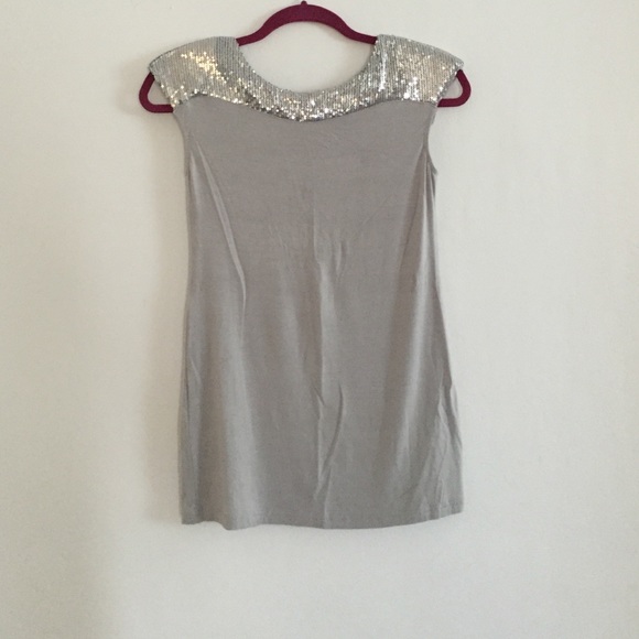 Sequined silver dress