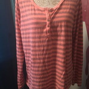 Pink striped top! 💋💋💋