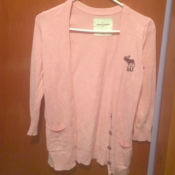 Pink Abercrombie Kids Cardigan.