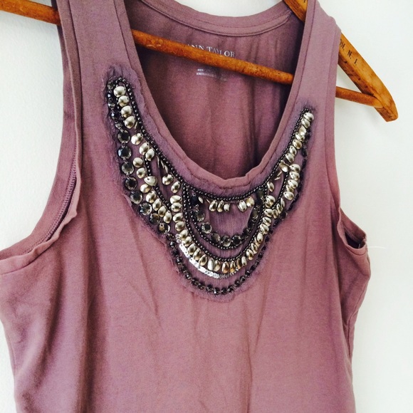 Ann Taylor Tops - Purple Sequin Tank