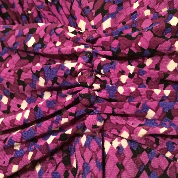 Chaps Purple 3/4 Sleeve Dress - Picture 3 of 4