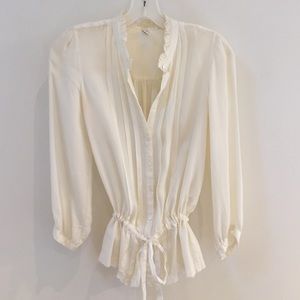 Joie 100 % rayon cream blouse (feels like silk)