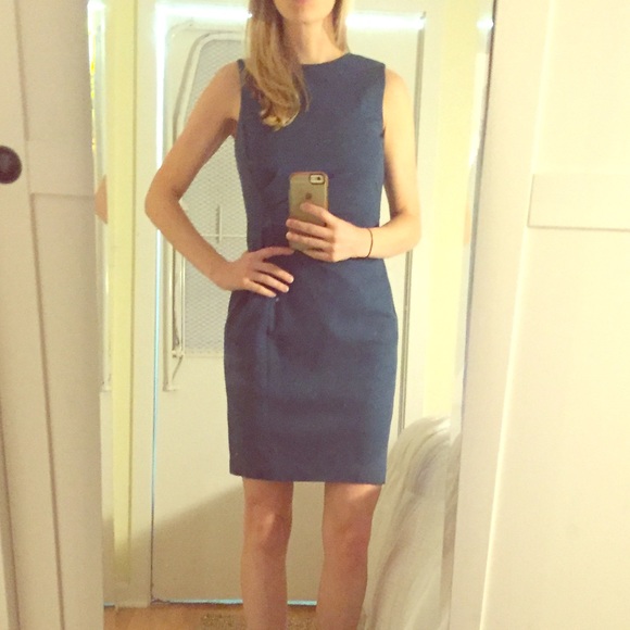 Elie Tahari teal shift dress